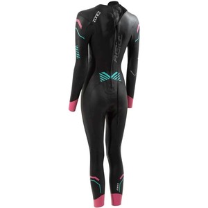 2024 Zone3 Femmes Agile Swim Combinaison Noprne WS21WAGI114 - Black / Pink / Turquoise